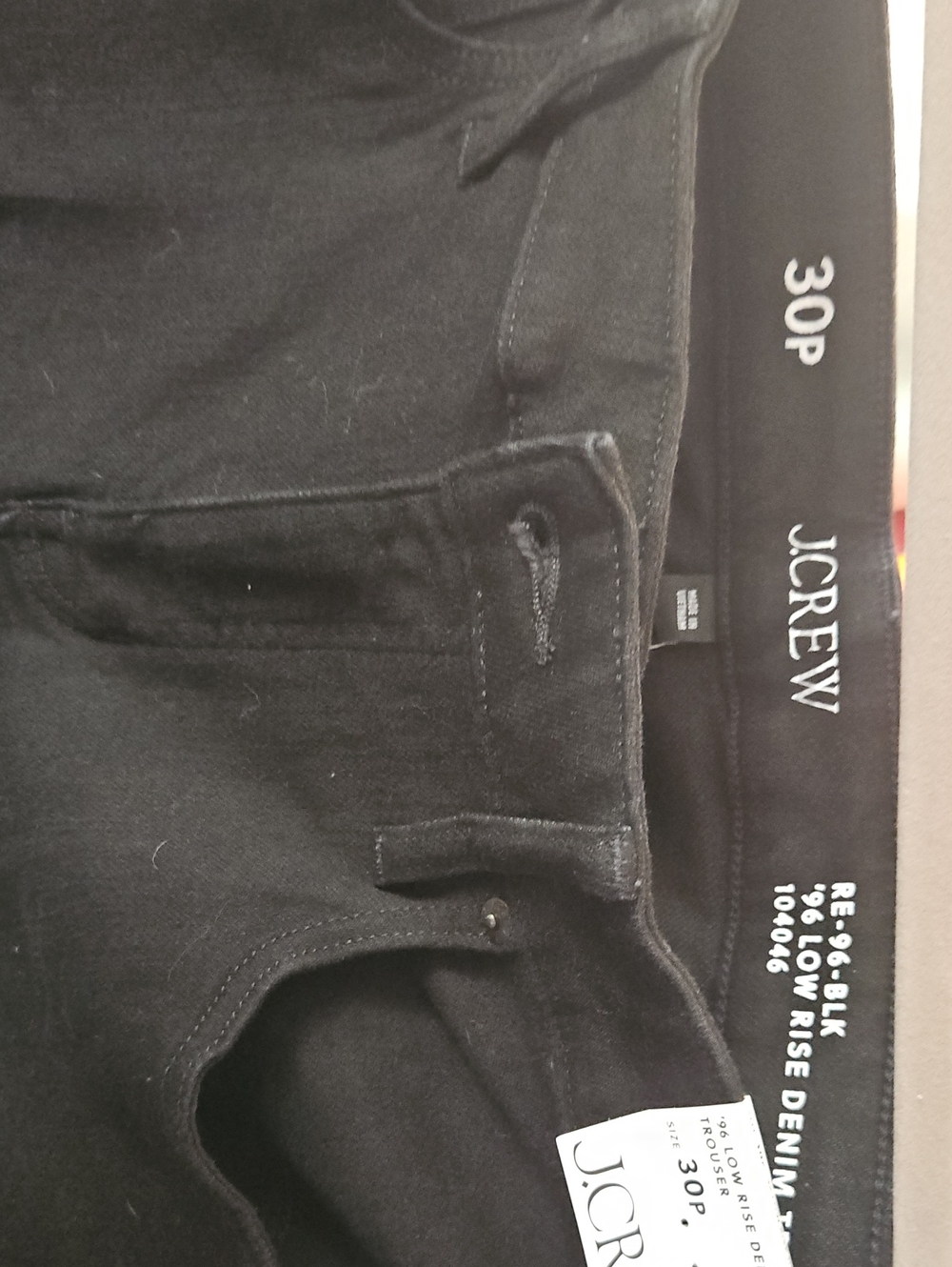 J. Crew Black Low-Rise Denim Jeans